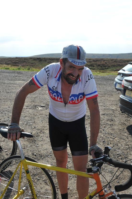 Image of Gary Wright on three wheels